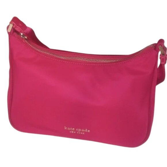 kate spade- Little Better SAM- Small Nylon Shoulder Bag- Pink - NWOT - Picture 1 of 9